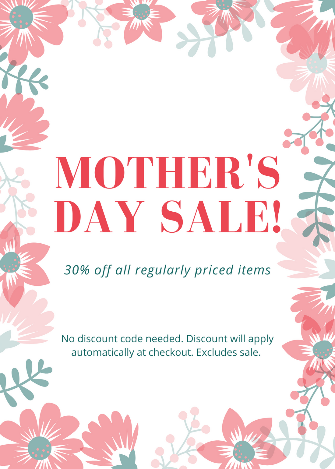 Mother’s Day Sale!